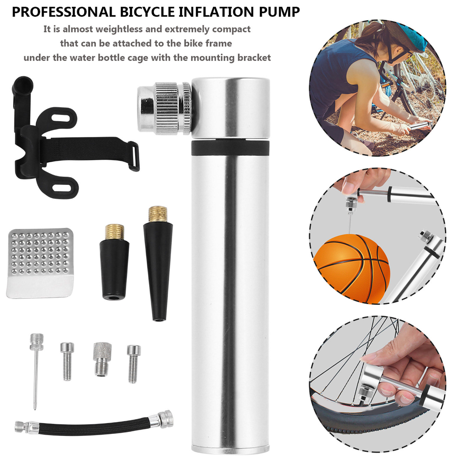 Bike Pump Frame Mount - Kit Perbaikan Ban Sepeda, Kit Tambalan