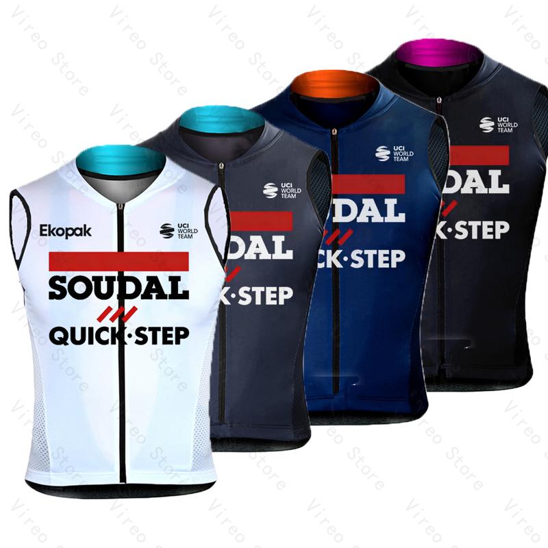 Reflective Vest Cycling - Soudal Rompi Bersepeda Quick-Step Rompi Olahraga