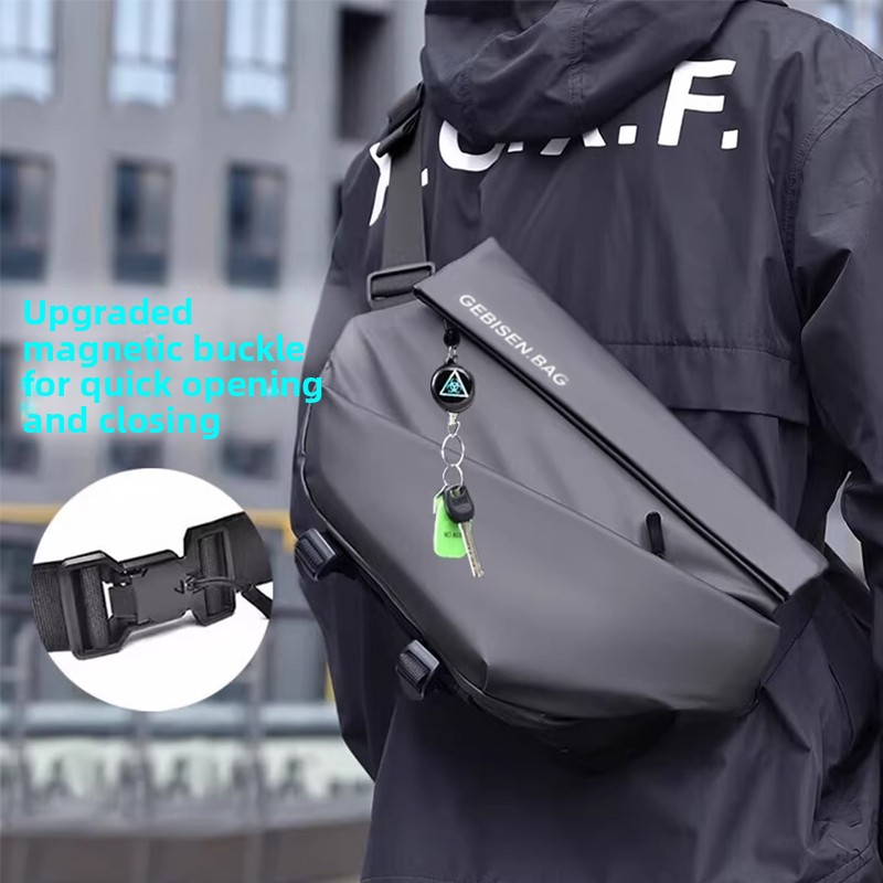 Cycling Commuter Bag - Tas Selempang Pria dengan Gesper Magnetik,