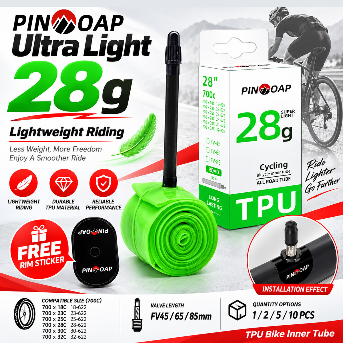 Ban Dalam Sepeda TPU Ringan PI - Inner Tube 700C ulasan dan harga