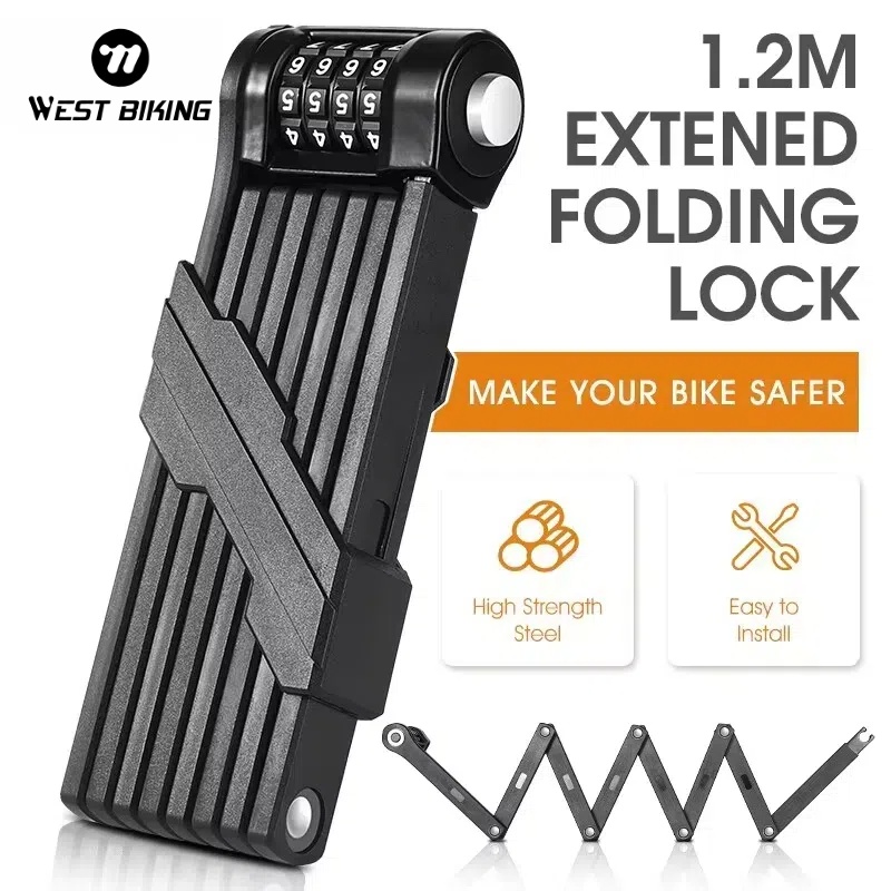 WEST BIKING kunci rantai seped - U Lock Heavy Duty ulasan dan harga