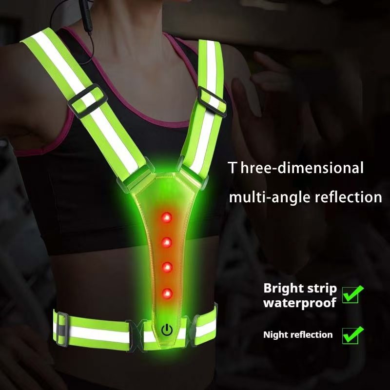 Rompi Lari LED Reflektif Tali  - Reflective Vest Cycling ulasan dan harga